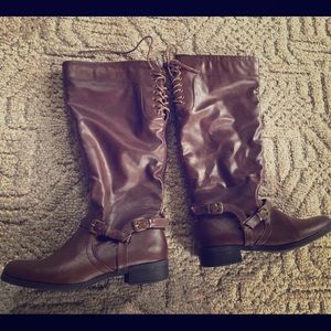 Tall brown boots