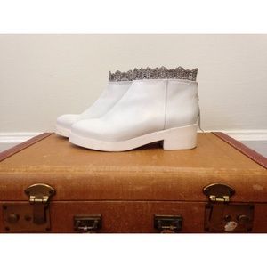 Miista White Ankle Boots