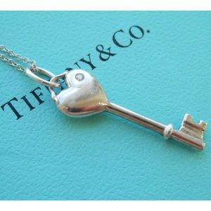 Tiffany & Co. Heart Key Pendant Necklace