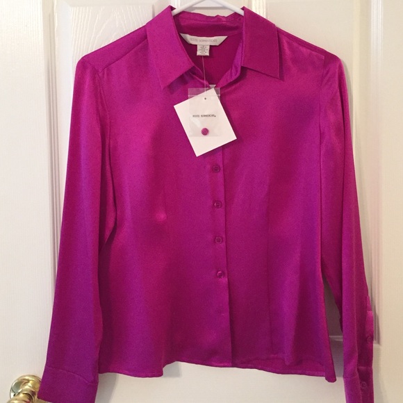 Fuschia Silk Blouse