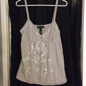 Gray and Silver International Concepts Tank Top
