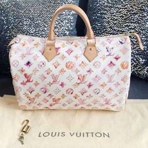 Auth Louis Vuitton Limited Ed Watercolor Speedy 35