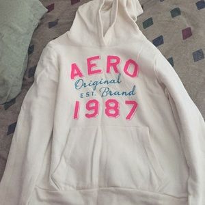 White aero hoodie