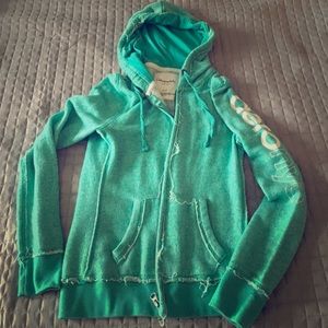 Teal Aeropostale hoodie, size S