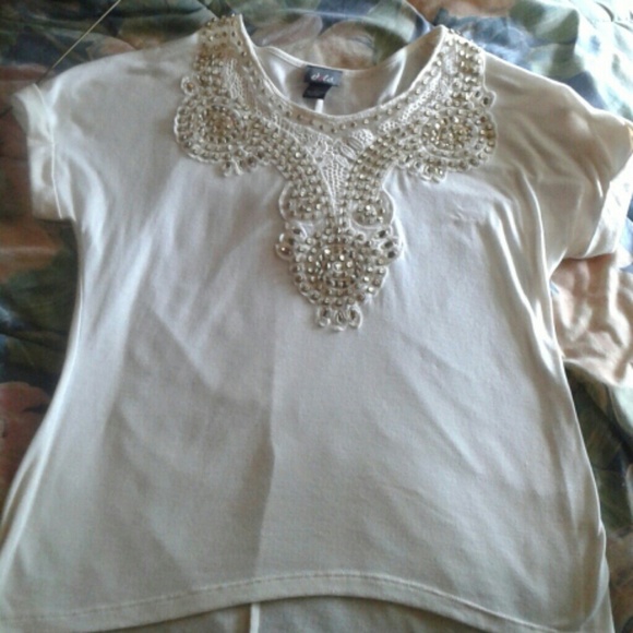 White blouse with gem detailing - Picture 2 of 3