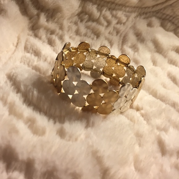 Gold & silver cuff bracelet
