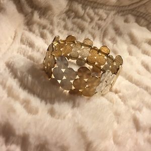 Gold & silver cuff bracelet