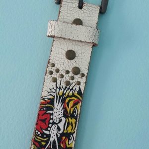 Vintage distressed Ed Hardy belt