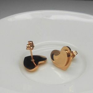 New! Heart earrings Rose gold/ Stainless steel
