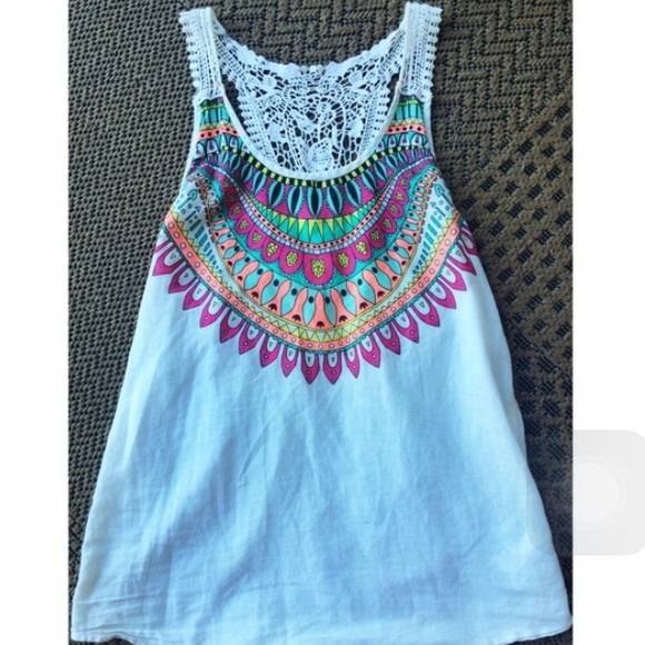 Tribal print tank