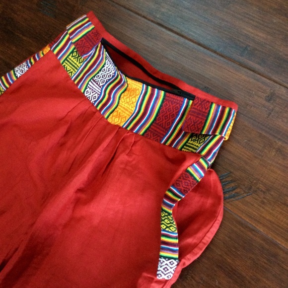 India Cotton Pants with Built-In Fanny Pack - Picture 2 of 4