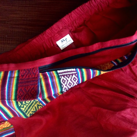 India Cotton Pants with Built-In Fanny Pack - Picture 3 of 4