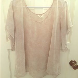 Sheer blush colored top
