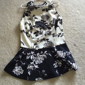 Floral peplum top