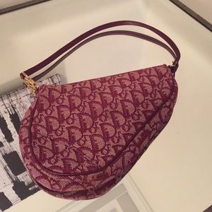 Christian Dior burgundy classic bag