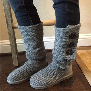Knit grey UGG boots