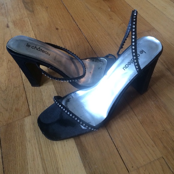 Sparkly strappy high heeled sandals