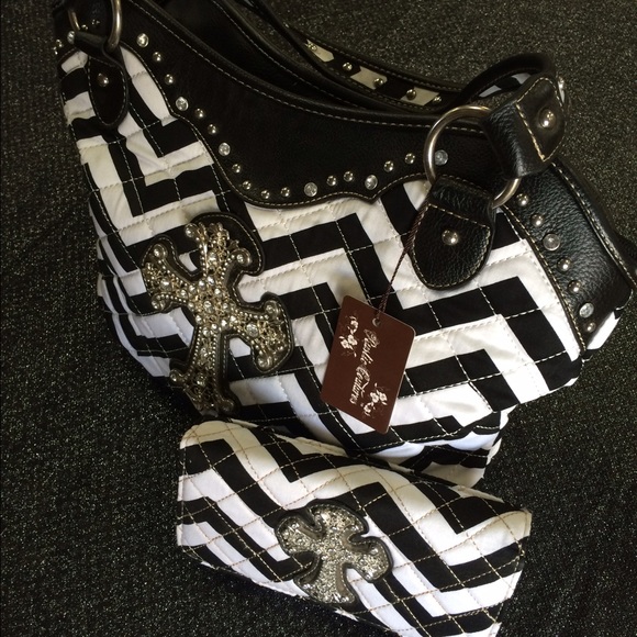 Designer shoulder bag and wallet