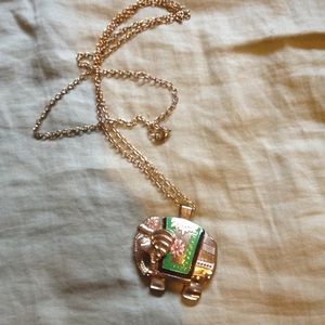 Gold Elephant Necklace