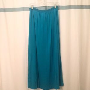 LOFT Teal Maxi Skirt