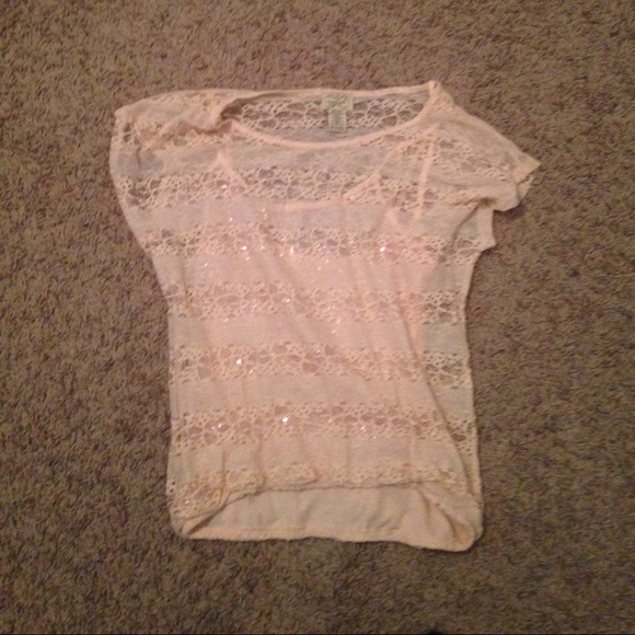 Lace and sequin tunic