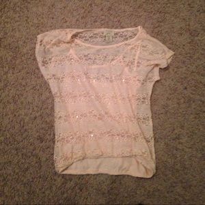 Lace and sequin tunic