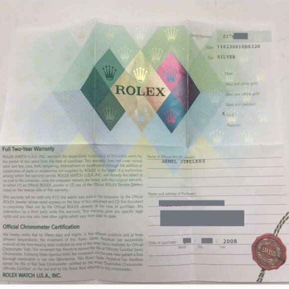 Rolex 18K Men's President solid gold box papers - Picture 4 of 4