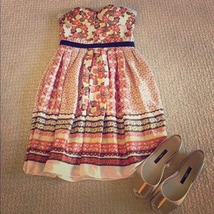 Strapless Max & Cleo floral dress