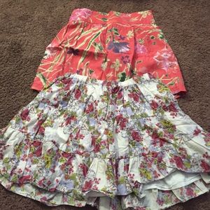 Floral skirts