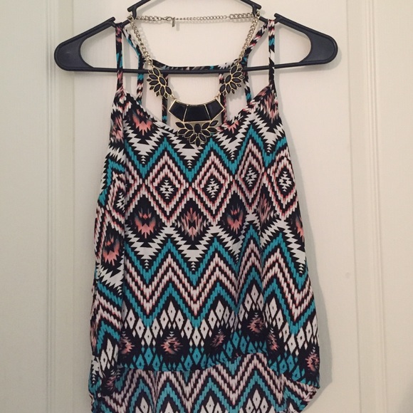 aztec print tank