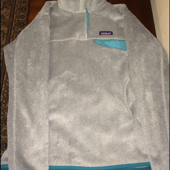 Patagonia Snap-T Pullover (Tailored Grey and Aqua)
