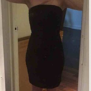 Strapless embellished dress