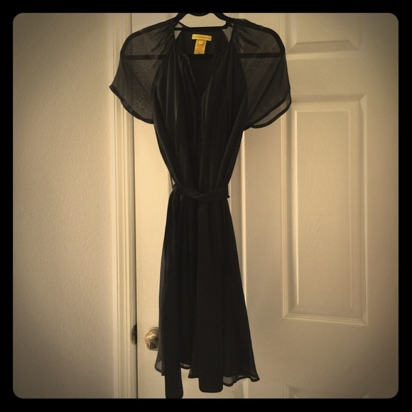 Catherine Malandrino black pleated dress, 4