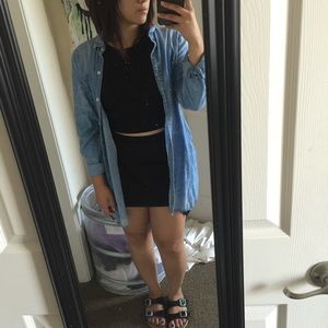 Oversized Denim Button Down