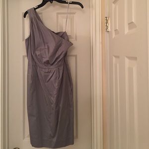 Gray Jcrew one shoulder dress