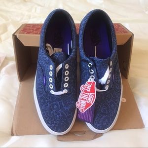 Navy Paisley Vans