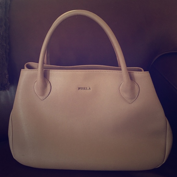 Furla New Giselle taupe top handle purse