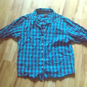 American Eagle blue flannel size: XL
