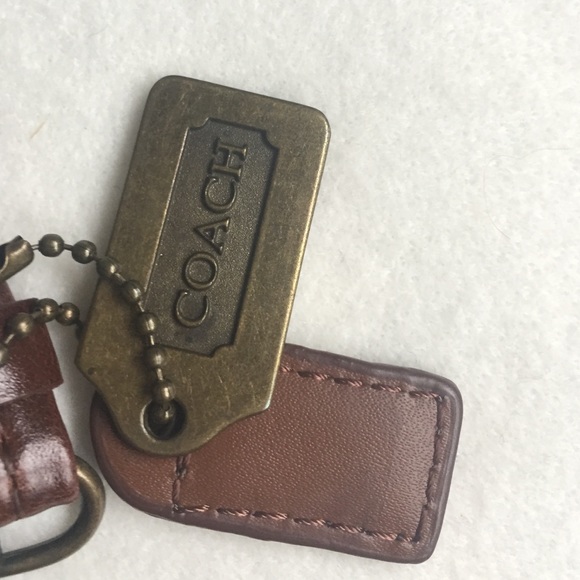 Brown Block Pattern Coach Wristlet - Picture 3 of 4