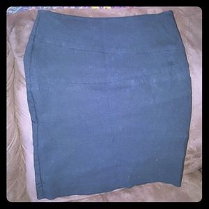 Tight black skirt with zipper