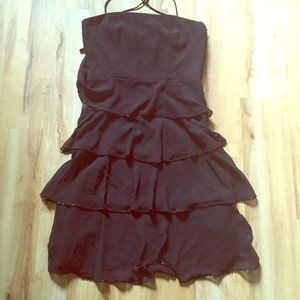 Black dress with beading. Size: 8
