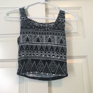 Black and white crop top