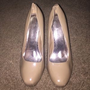 Charlotte Russe nude platform pumps