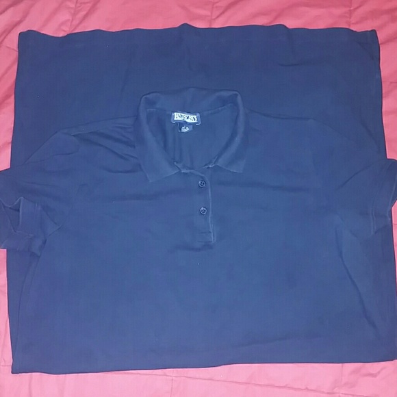 Lands End mavy blue polo dress
