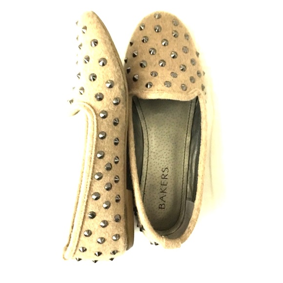 Studded Beige Flats