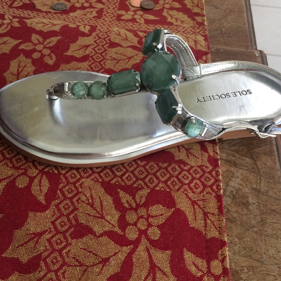 sole solicitude sandals.  faux stones