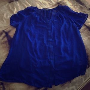 Royal blue sheer top w/matching cami