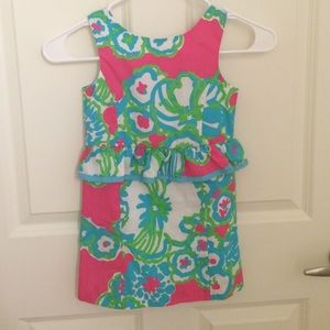NWT Lilly Pulitzer Girls Size 5 Peplum Dress
