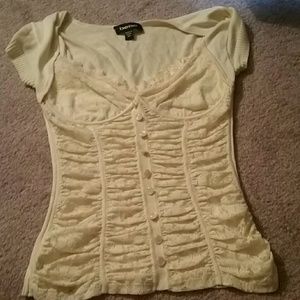 Bebe yellow corset top