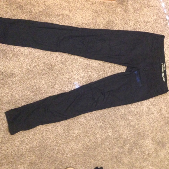 Black denim leggings